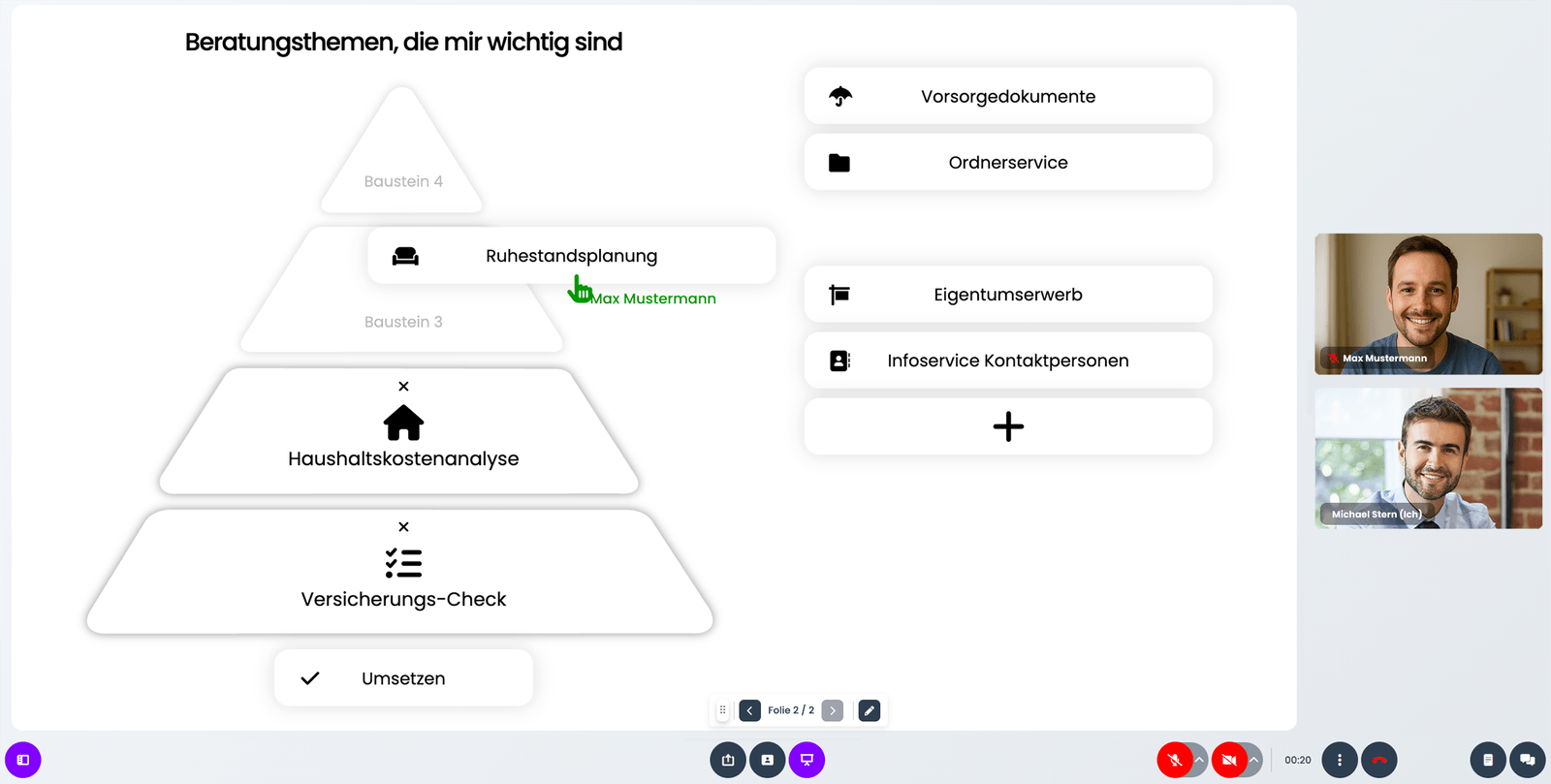 bridge advisory room – interactive video consultation with slides and annotation tools