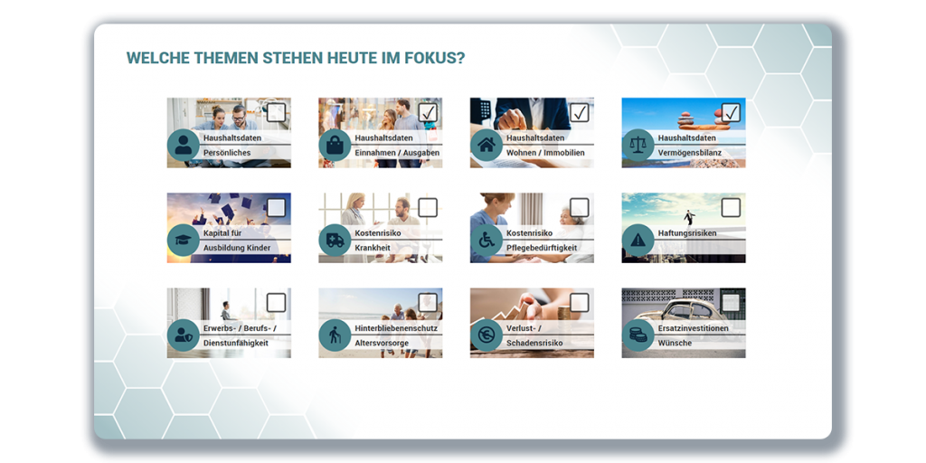 Folie zur DIN-Modulauswahl